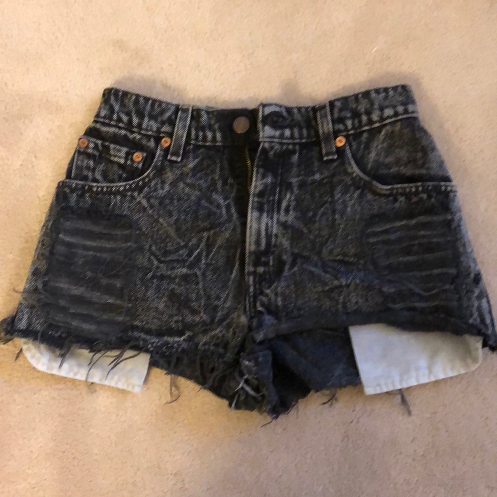 Black Jean shorts